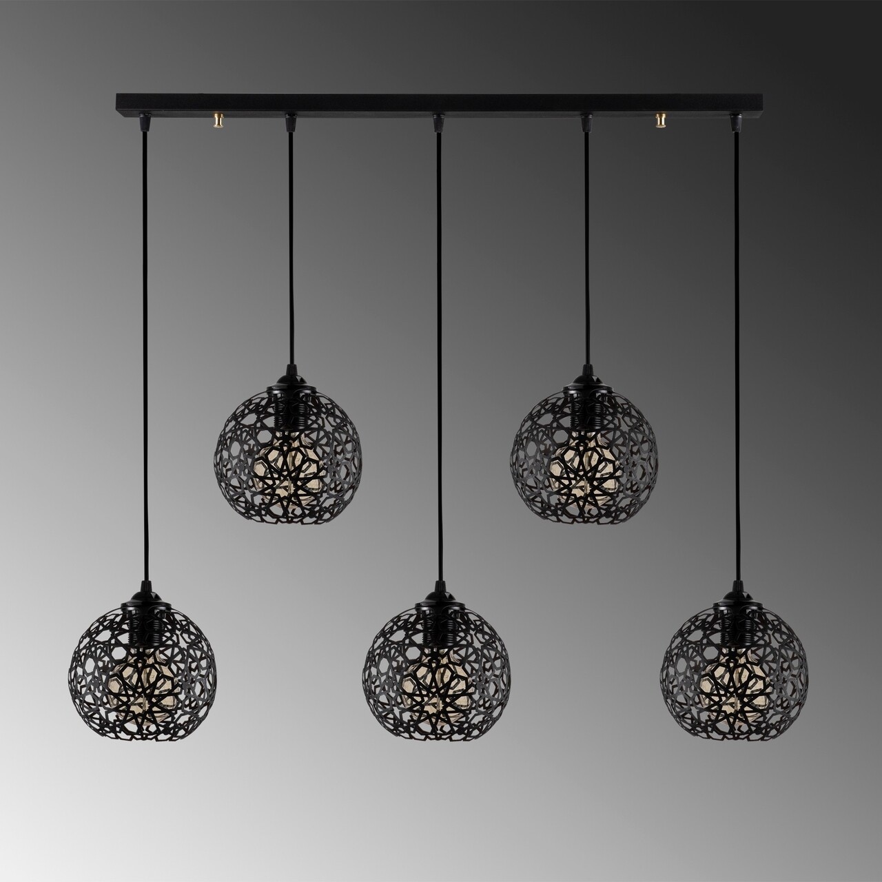 Lustra, Fellini - MR - 789, Alby, 100 x 17 x 119 cm, 5 x E27, 40W, negru - imagine 7
